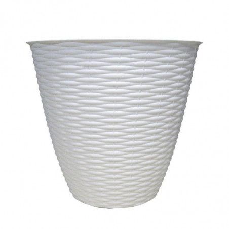 Cache-pot - PAGLIA - D 19 cm - Blanc