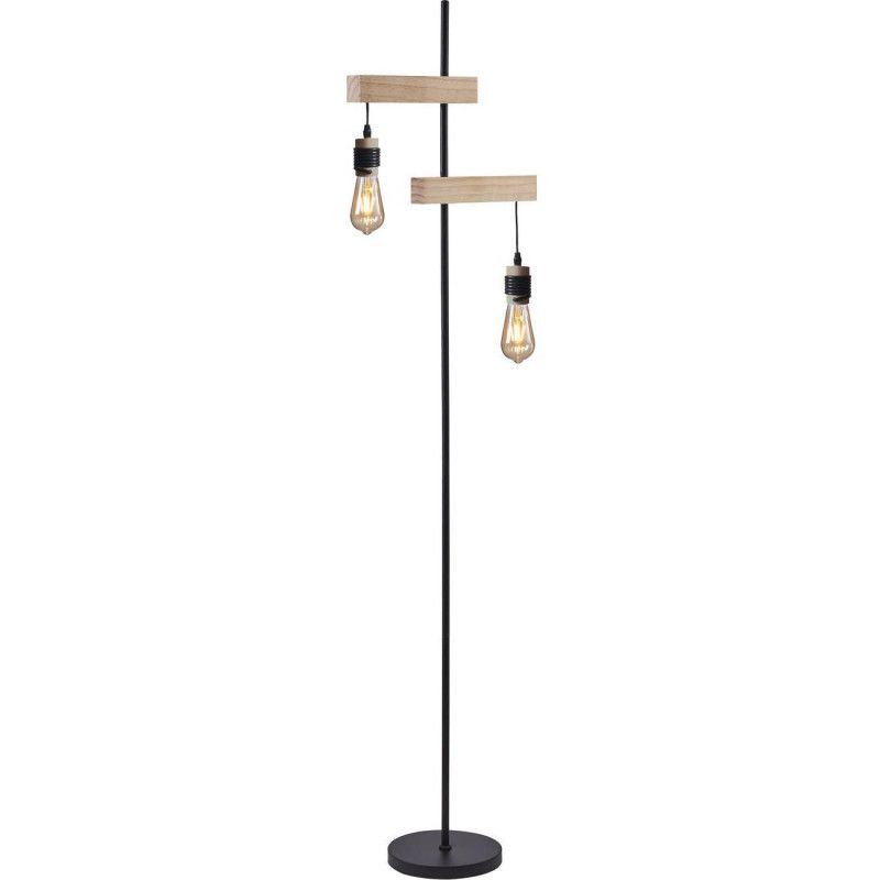 Lampadaire industriel - 2 ampoules - L 40 x l 25 x H 150 cm