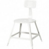 Lot de 2 chaises en métal - L 51 x l 41 x H 83 cm - Blanc