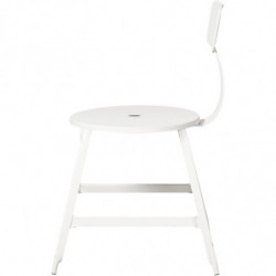 Lot de 2 chaises en métal - L 51 x l 41 x H 83 cm - Blanc