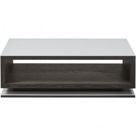 Table basse - Crystal - L 120 x P 60 x H 38 cm - Marron