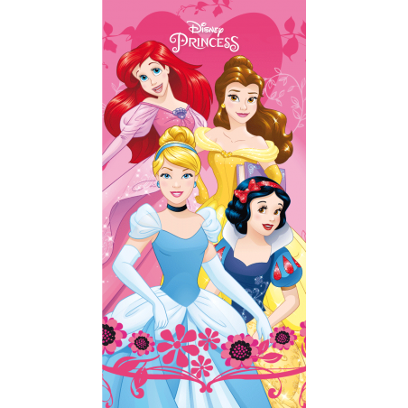 Drap de plage Princesses Disney - 70 x 140 cm - Rose