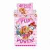 Parure de lit en coton Pat'Patrouille Pup power - 140 x 200 cm - Rose