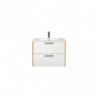 Meuble sous vasque - 80 x 46 x 61 cm - Duramen White