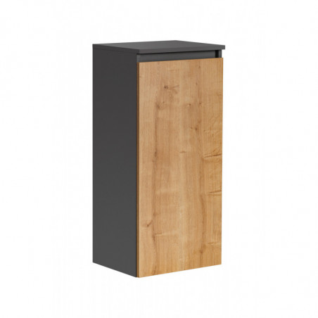 Armoire panier à linge - 40 x 33 x 87 cm - Stéphanie Grey Oak