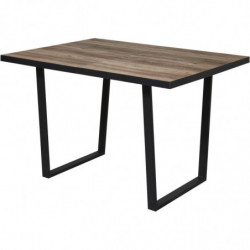 Table à manger avec allonge - L 200 x l 90 x H 75 cm - Marron