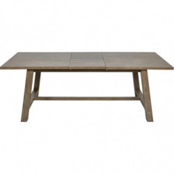 Table à manger avec allonge - Noemi - L 230 x l 100 x H 75 cm - Marron