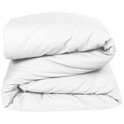 Housse de couette en percale de coton - Manoir - 240 x 220 cm - Blanc neige