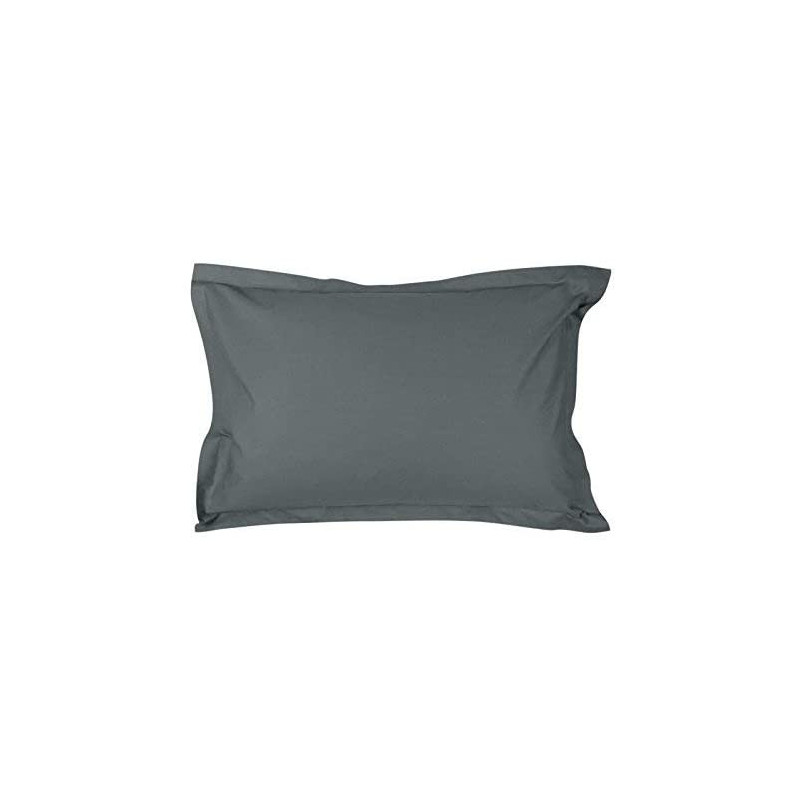 Taie d'oreiller en percale de coton - Manoir - 50 x 70 cm - Ardoise