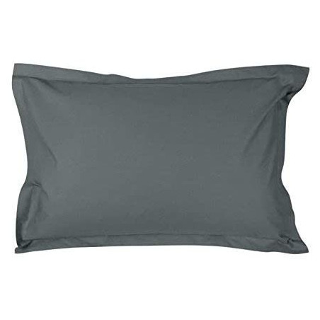 Taie d'oreiller en percale de coton - Manoir - 50 x 70 cm - Ardoise