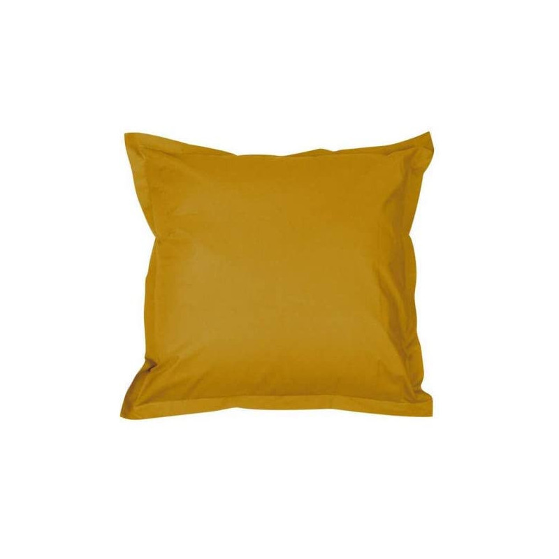 Taie d'oreiller en percale de coton - Manoir - 65 x 65 cm - Jaune