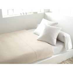 Drap plat en coton - Palace - 270 x 300 cm - Blanc