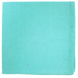 Lot de 6 serviettes de table en coton - Yuco - 45 x 45 cm - Bleu clair