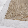 Tapis rectangulaire en jute - Slow life - 120 x 170 cm - Beige