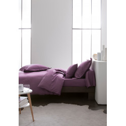 Taie de traversin uni en coton - 45 x 185 cm - Violet