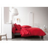 Taie de traversin uni en coton - 45 x 185 cm - Rouge