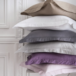 Taie d'oreiller en percale de coton - 75 x 75 cm - Violet