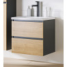 Ensemble meuble sous-vasque + Vasque - 60 cm - Monako Grey Oak