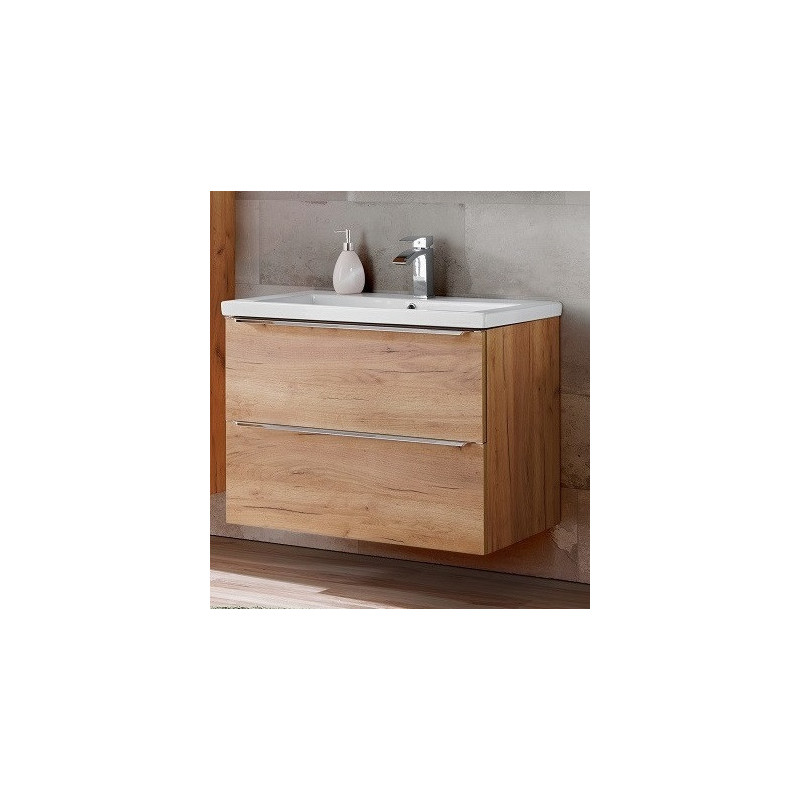 Ensemble meuble sous-vasque + vasque - 80 cm - Capri Oak