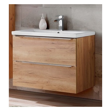 Ensemble meuble sous-vasque + vasque - 80 cm - Capri Oak