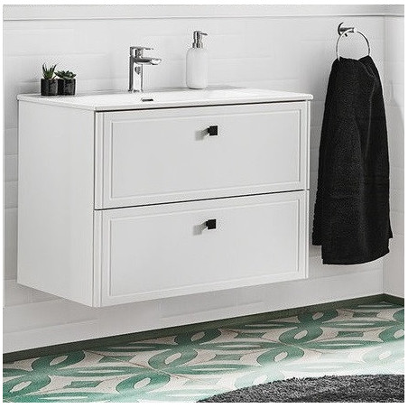 Ensemble meuble sous-vasque + vasque - 100 cm - Havana White