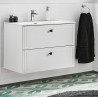 Ensemble meuble sous-vasque + vasque - 100 cm - Havana White