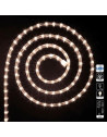 Tube lumineux guirlande à LED 6m - Blanc chaud - 8 fonctions