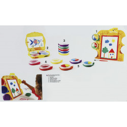 Coffret 5 pots de peinture anti-gravité - Paint Station - Crayola