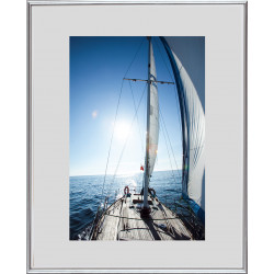 Cadre photo en plastique - Erica - 24 x 30 cm - Argent