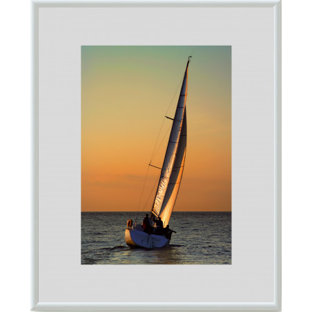 Cadre photo en plastique - Erica - 30 x 40 cm - Blanc