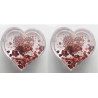 Lot de 2 Mini cadres photo en coeur - WALTHER "Coeur" -  9,5 x 9,5 x H 4,5 cm