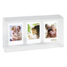 Lot de 2 cadres photos - ERICA "Trio" - 12,3 x 22,7 x 4,5 cm - Transparent