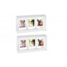 Lot de 2 cadres photos - ERICA "Trio" - 12,3 x 22,7 x 4,5 cm - Transparent