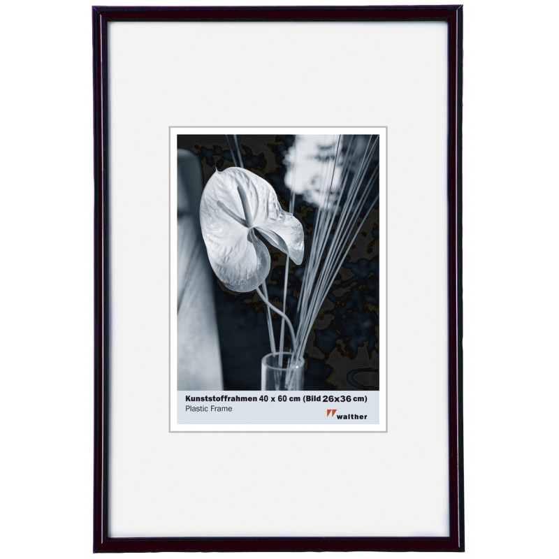 Cadre photo en plastique - Walther Galeria - 40 x 60 cm - Noir