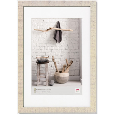 Cadre photo en bois - Walther Home - 40 x 60 cm - Crème