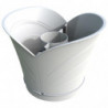 Lot de 4 pots de jardin - Tulipano - 34,5 x 19 x 30 cm - Blanc