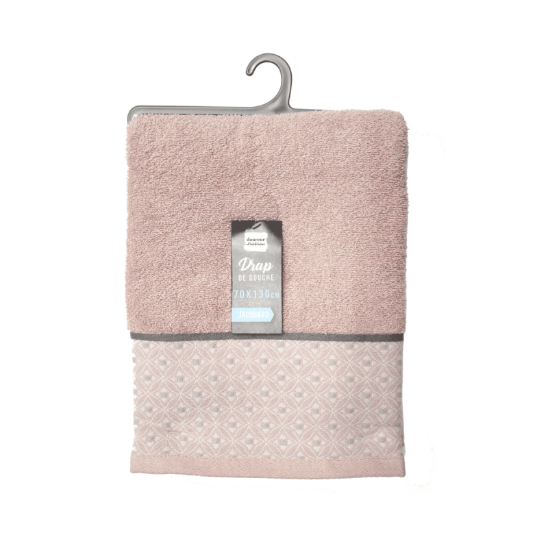 Drap de douche - Belina - 70 x 130 cm - Rose