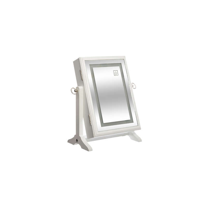 Armoire à bijoux LED - 31,5 x 18 x 36,5 cm - Blanc