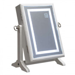 Armoire à bijoux LED - 31,5 x 18 x 36,5 cm - Blanc