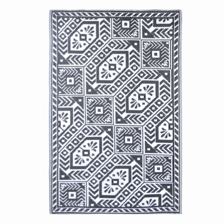 Tapis de jardin rectangulaire diamant - 182 x 122 x 0,4 cm - Noir