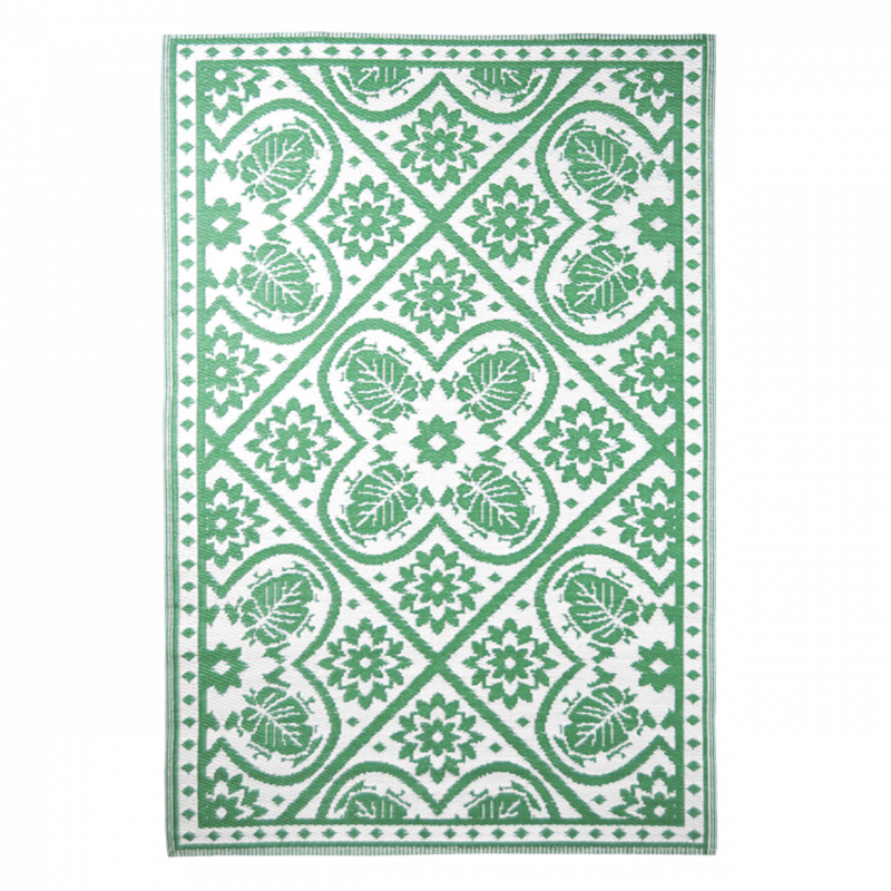 Tapis de jardin feuilles - 182 x 122 x 0,4 cm - Vert