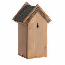 Nichoir pour Roitelet en bois - 11,3 x 16 x 21,5 cm - Marron