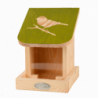 Silo mangeoire oiseaux pochoir - L 16,8 x l 14,8 x H 20,2 cm - Beige