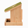 Silo mangeoire oiseaux pochoir - L 16,8 x l 14,8 x H 20,2 cm - Beige