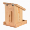 Silo mangeoire oiseaux pochoir - L 16,8 x l 14,8 x H 20,2 cm - Beige