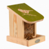 Silo mangeoire oiseaux pochoir - L 16,8 x l 14,8 x H 20,2 cm - Beige