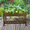 Carré potager en bois - 40,6 x 118,6 x 78 cm - Marron