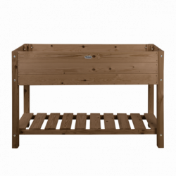 Carré potager en bois - 40,6 x 118,6 x 78 cm - Marron