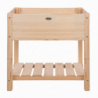 Carré potager en bois naturel S - L 40,6 x l 78,8 x H 78 cm - Beige