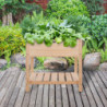 Carré potager en bois naturel S - L 40,6 x l 78,8 x H 78 cm - Beige